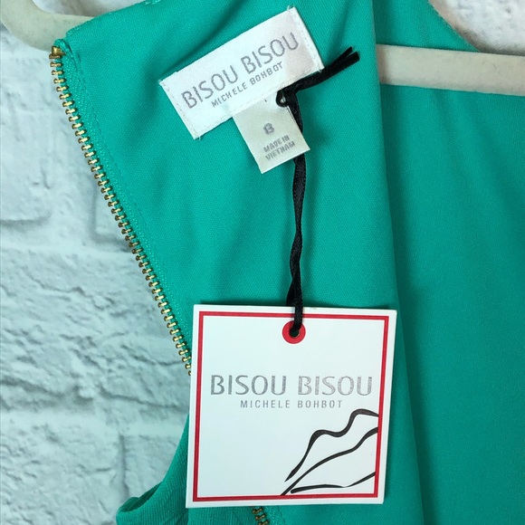NWT Bisou Bisou turquoise teal aqua dress size 8 - Picture 4 of 5